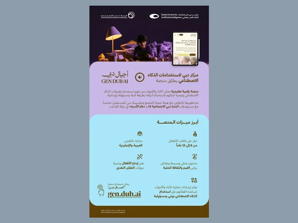 مركز دبي لاستخدامات الذكاء الاصطناعي يطلق منصة أجيال دبي - www.wam.ae